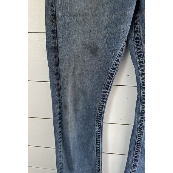 Rock 47 Wrangler Jeans Slim Straight Distressed 31x34 - Picture 6 of 12